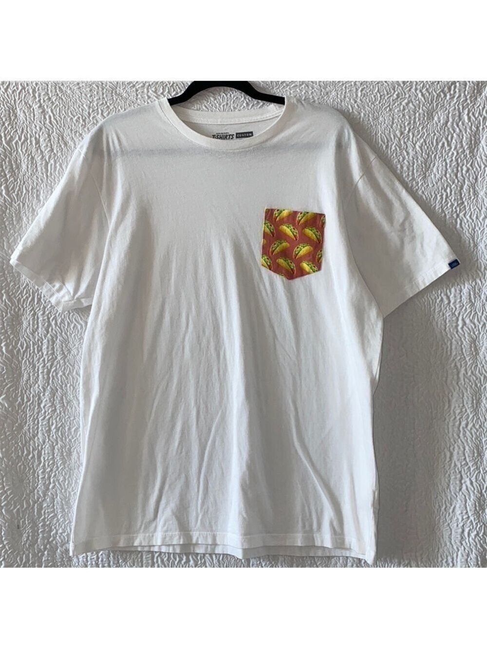 Vans Original T-Shirts Custom Men's Taco Graphic Pocket Short Sleeve T-Shirt